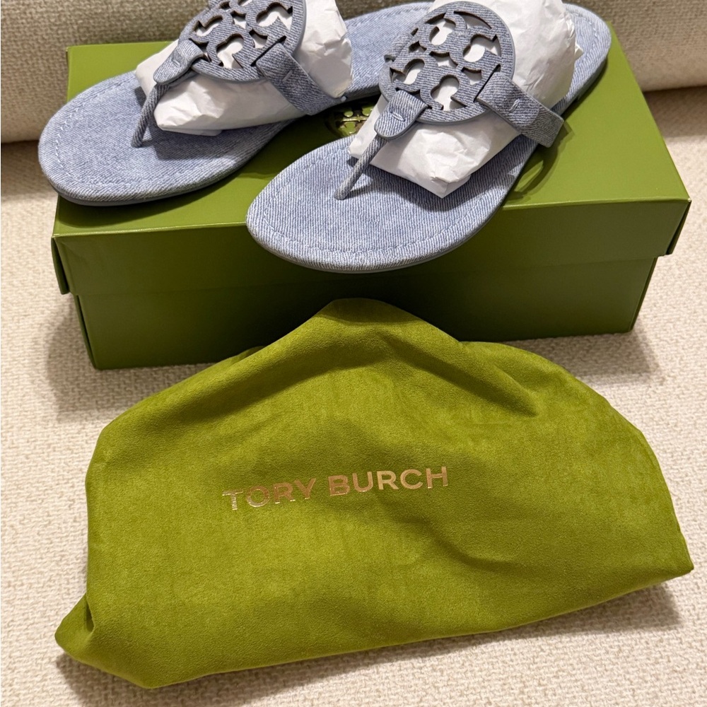 SOLD Tory Burch Denim Miller Sandals